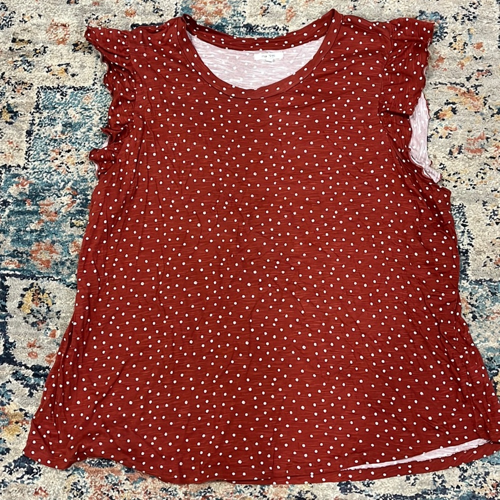 Cap Sleeved Polka Dot tee
